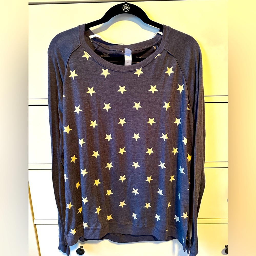 Alternative apparel Eco jersey, long sleeve star top NWOT